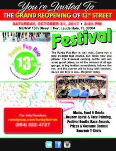 Grand Opening 13 Street Festival Flyer